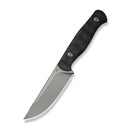 WEKNIFE Notchline Hunting Fixed Blade Milled Rose Carbon Fiber Handle (3.45" Stonewashed CPM S35VN Blade) WE25047-1, With 1PC Black Lanyard, Black Kydex Sheath & T-Clip - CIVIVI