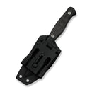 WEKNIFE Notchline Hunting Fixed Blade Milled Rose Carbon Fiber Handle (3.45" Stonewashed CPM S35VN Blade) WE25047-1, With 1PC Black Lanyard, Black Kydex Sheath & T-Clip - CIVIVI