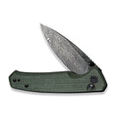 CIVIVI Altus Button Lock And Thumb Stud Knife Micarta Handle (2.97" Damascus Blade) - CIVIVI