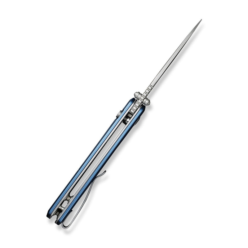 CIVIVI Altus Button Lock Knife Blue Aluminum Handle (2.97" Stonewashed Nitro-V Blade) C20076-6 | CIVIVI