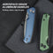 CIVIVI Altus Button Lock & Thumb Stud Knife Green Aluminum Handle (2.97" Black Stonewashed Nitro-V Blade) C20076-5