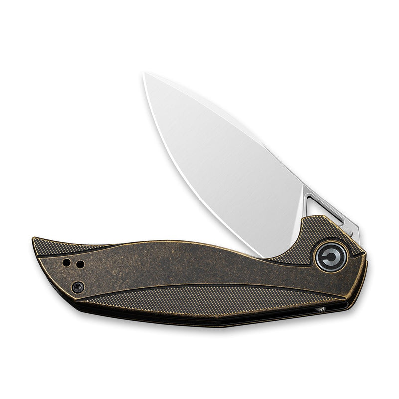 CIVIVI Anthropos Flipper Knife Brass Handle (3.25" 154CM Blade) - CIVIVI