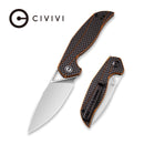 CIVIVI Anthropos Flipper Knife G10 Handle With Carbon Fiber Overlay (3.25" D2 Blade) - CIVIVI