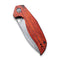 CIVIVI Anthropos Flipper Knife Wood Handle (3.25" Damascus Blade) - CIVIVI