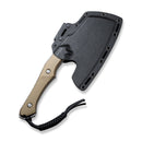 CIVIVI Aratra Fixed Blade Knife Diamond Patterned Tan G10 Handle (7.32" Stonewashed D2 Blade) C21041-3 | CIVIVI