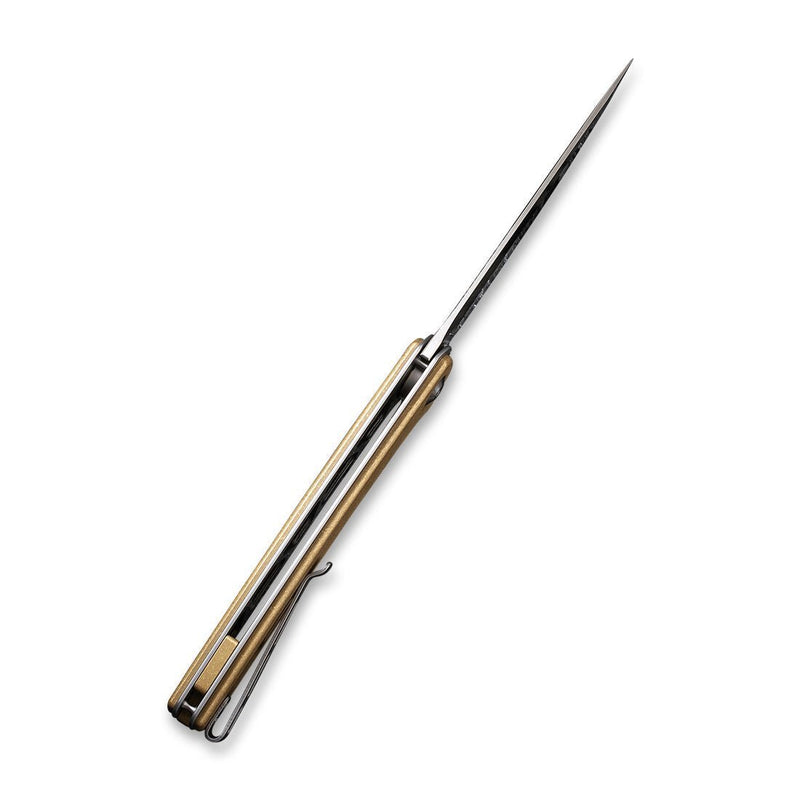 CIVIVI Asticus Flipper Knife Brass Handle (3.80" D2 Blade) - CIVIVI