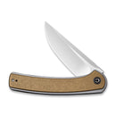 CIVIVI Asticus Flipper Knife Brass Handle (3.80" D2 Blade) - CIVIVI