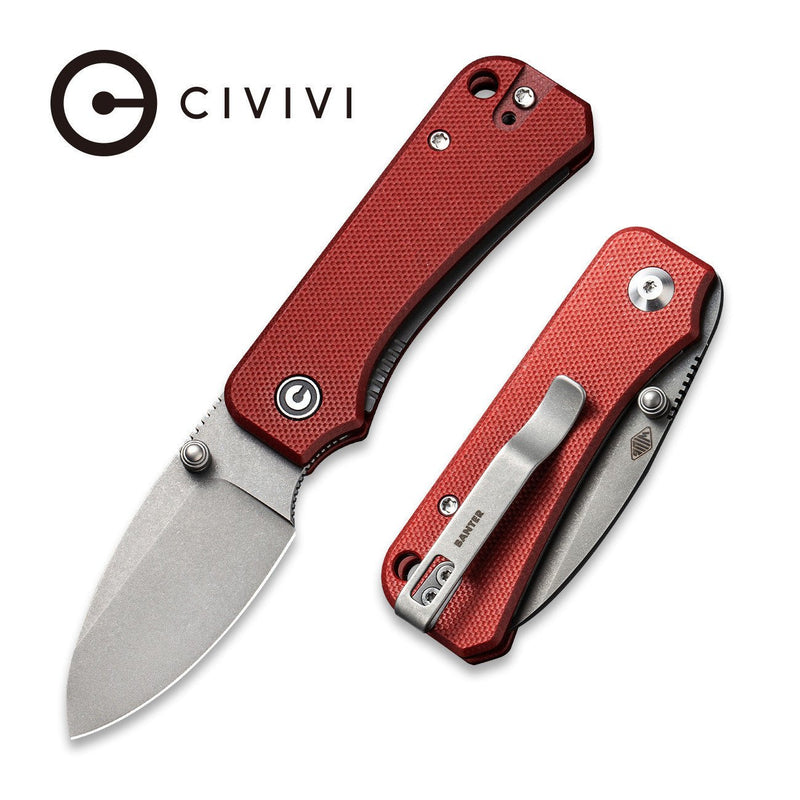 CIVIVI Baby Banter Thumb Stud Knife G10 Handle (2.34" Nitro-V Blade) - CIVIVI