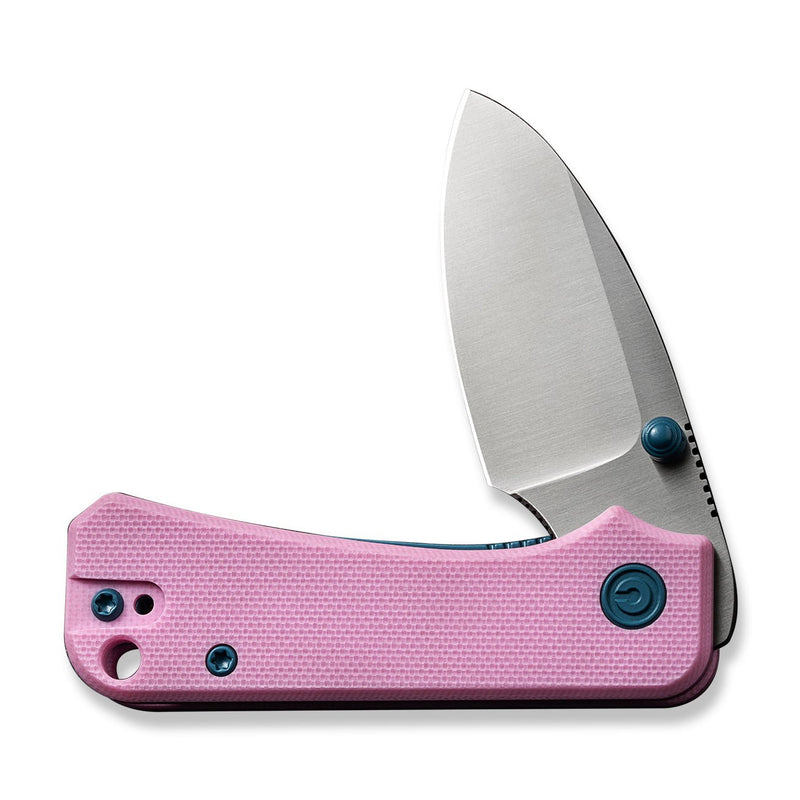 CIVIVI Baby Banter Thumb Stud Knife Powder Pink G10 Handle (2.34" Satin Finished Nitro-V Blade) C19068S-10