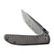 CIVIVI Badlands Vagabond Flipper And Thumb Stud Knife Carbon Fiber Handle (3.25" Damascus Blade) - CIVIVI