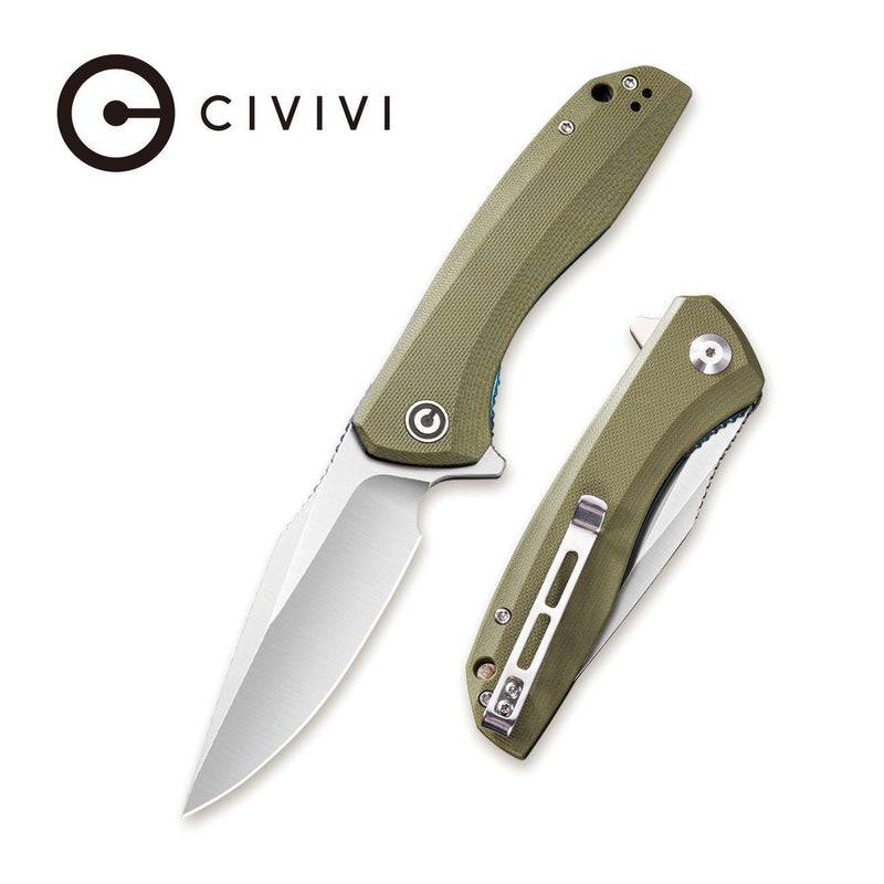 CIVIVI Baklash Flipper Knife G10 Handle (3.5" 9Cr18MoV Blade) C801A - CIVIVI