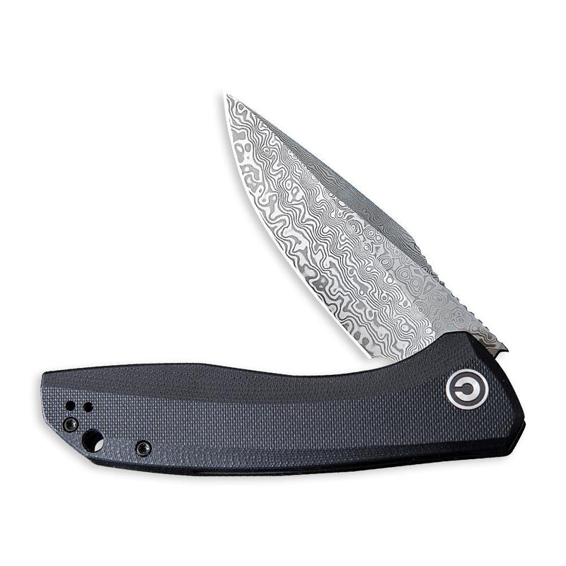 CIVIVI Baklash Flipper Knife G10 Handle (3.5" Damascus Blade) C801DS - CIVIVI