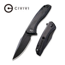 CIVIVI Baklash Flipper Knife G10 With Carbon Fiber Overlay Handle (3.5" 9Cr18MoV Blade) C801I - CIVIVI