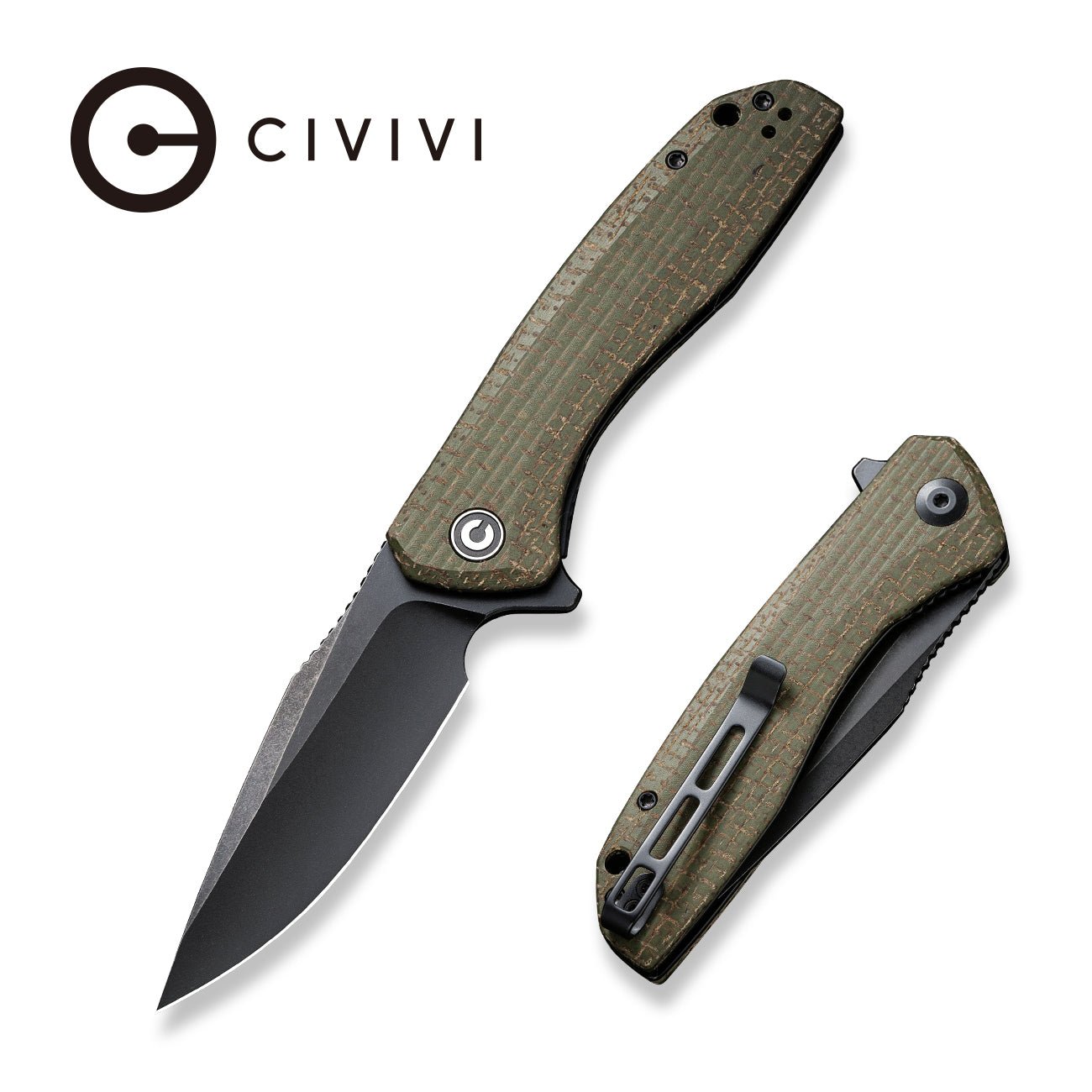 CIVIVI Baklash フリッパーナイフ マイカルタハンドル CIVIVI Baklash EDC Knife - Micarta Handle 9Cr18MoV Blade