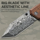 CIVIVI Bhaltair Flipper & Thumb Stud Knife Guibourtia Wood Handle (3.98" Damascus Blade) C23024-DS1