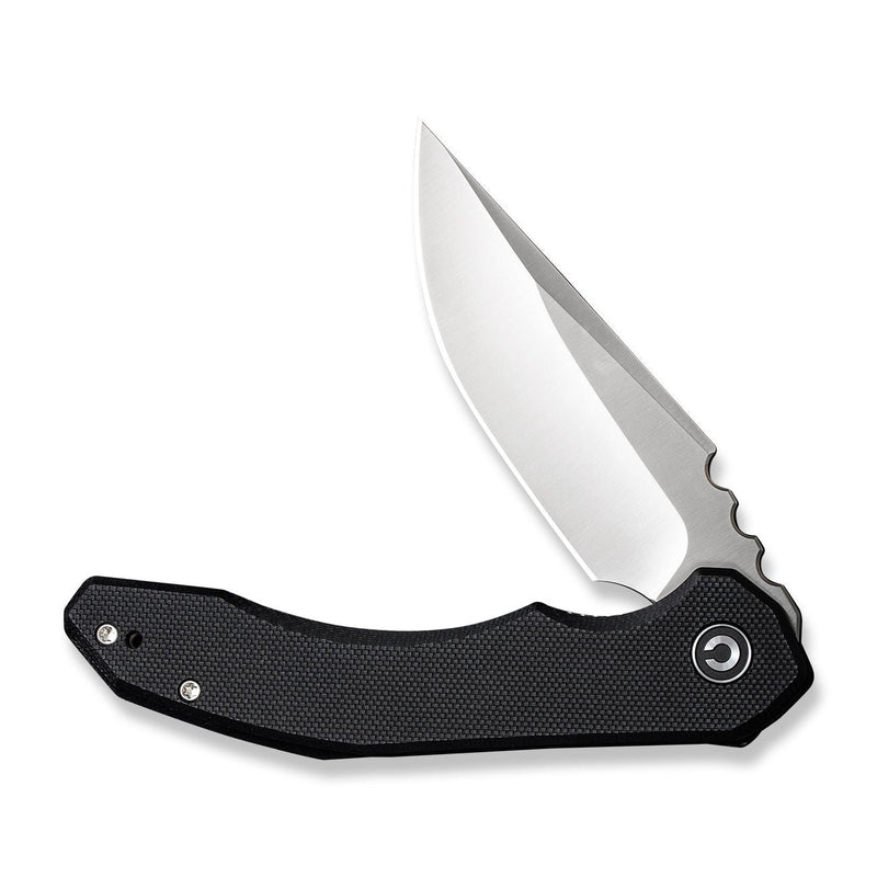 CIVIVI Bluetick Flipper Knife Black G10 Handle (3.47" Satin Finished 14C28N Blade) C23050-1