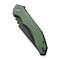 CIVIVI Bluetick Flipper Knife Green Canvas Micarta Handle (3.47" Black Stonewashed 14C28N Blade) C23050-3