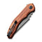 CIVIVI Bluetick Flipper Knife Guibourtia Wood Handle (3.47" Damascus Blade) C23050-DS1