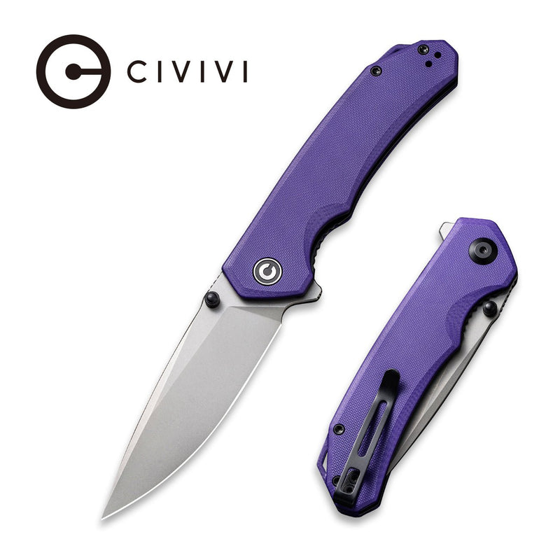 CIVIVI Brazen Flipper And Thumb Stud Knife G10 Handle (3.46" 14C28N Blade) - CIVIVI