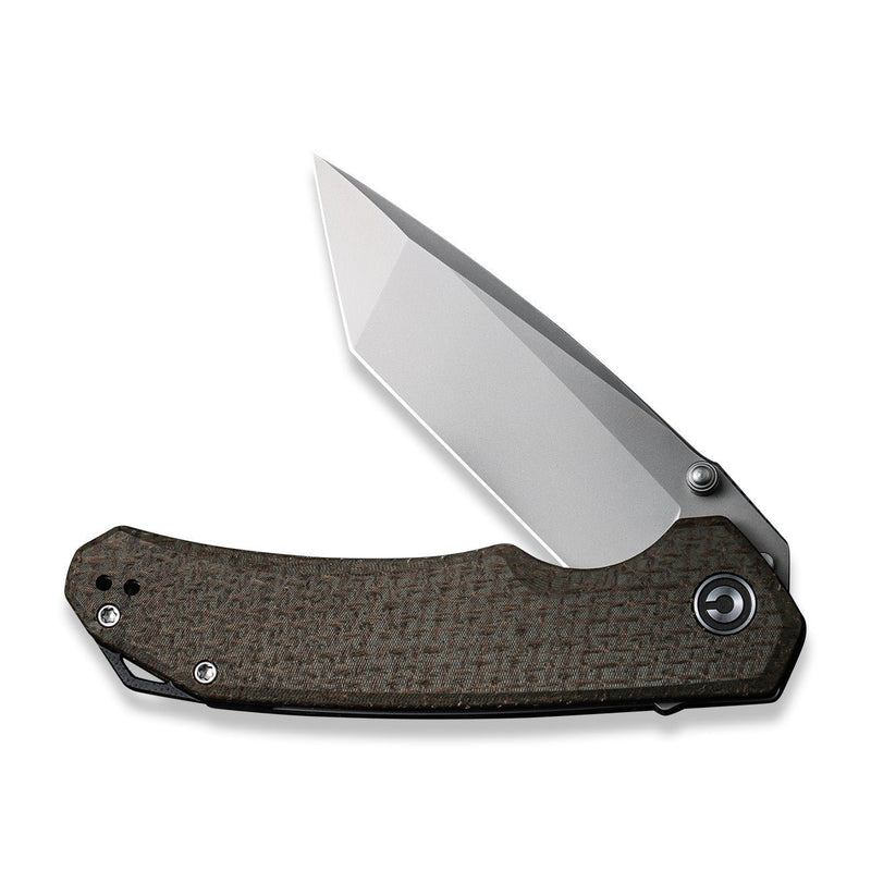 CIVIVI Brazen Flipper And Thumb Stud Knife Micarta Handle (3.46" D2 Blade) C2023F