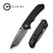 CIVIVI Brazen Flipper And Thumb Stud Knife Micarta Handle (3.46" Damascus Blade) C2023DS-1
