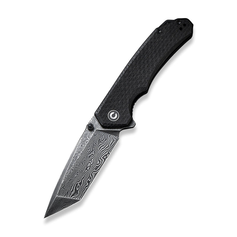 CIVIVI Brazen Flipper And Thumb Stud Knife Micarta Handle (3.46" Damascus Blade) C2023DS-1
