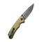 CIVIVI Brazen Flipper And Thumb Stud Knife Micarta Handle (3.46" Damascus Blade) C2102DS-2