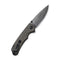CIVIVI Brazen Flipper And Thumb Stud Knife Micarta Handle (3.46" Damascus Blade) C2102DS-3