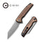 CIVIVI Brigand Flipper Knife Copper Handle (3.46" 154CM Blade) C909D