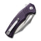 CIVIVI BullTusk Flipper & Thumb Hole Knife Purple Canvas Micarta Handle (3.48" Satin Finished 14C28N Blade) C23017-3