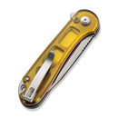 CIVIVI Button Lock Elementum II Pocket Knife Polished Ultem Handle (2.96" Satin Finished Nitro-V Blade) C18062P-7
