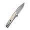 CIVIVI Cachet Flipper Knife Stainless Steel Handle With G10 Inlay (3.48" 14C28N Blade) C20041B-2