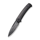 CIVIVI Cetos Flipper Knife Carbon Fiber With Stainless Steel Handle (3.48" Damascus Blade) C21025B-DS1