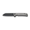 CIVIVI Chevalier Ⅱ Flipper & Button Lock Knife Gray Aluminum Handle (3.47" Black Stonewashed 14C28N Blade) C20022B-3