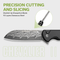 CIVIVI Chevalier II Flipper & Button Lock Knife Black Aluminum Handle (3.47" Damascus Blade) C20022B-DS1