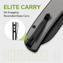 CIVIVI Chevalier II Flipper & Button Lock Knife Gray Aluminum Handle (3.47" Black Stonewashed 14C28N Blade) C20022B-3
