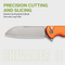 CIVIVI Chevalier II Flipper & Button Lock Knife Orange Aluminum Handle (3.47" Satin Finished 14C28N Blade) C20022B-2