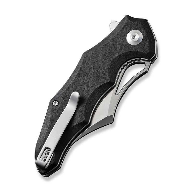 CIVIVI Chiro Flipper Knife Black Shredded G10 Handle (3.1" Satin Finished 14C28N Blade) C23046-3