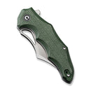 CIVIVI Chiro Flipper Knife Green Canvas Micarta Handle (3.1" Satin Finished 14C28N Blade) C23046-2