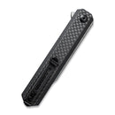 CIVIVI Chronic Flipper Knife Carbon Fiber Overlay On G10 Handle (3.22'' Damascus Blade) C917DS