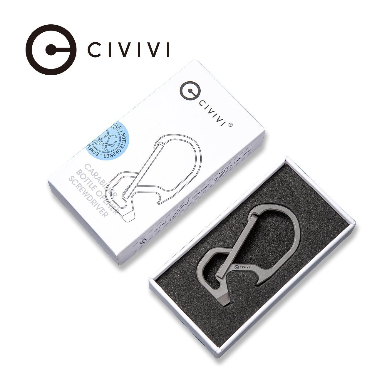 CIVIVI Click Carabiner Keychain Multi-Tool
