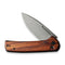 CIVIVI Conspirator Flipper And Button Lock Knife Wood Handle (3.48" Nitro-V Blade) C21006-3