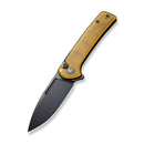 CIVIVI Conspirator Flipper & Button Lock Knife Bead Blasted Ultem Handle (3.48" Black Nitro-V Blade) C21006-6