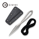 CIVIVI D-Art Fixed Blade Neck Knife With Kydex Sheath (1.74" D2 Blade) C21001-1
