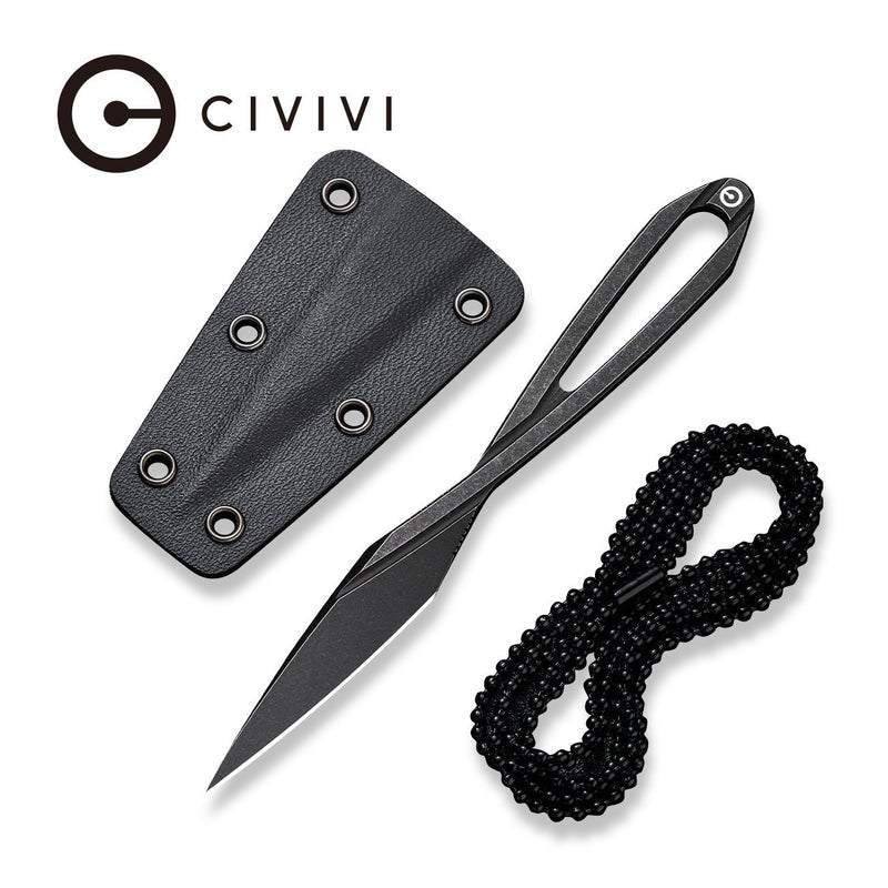 CIVIVI D-Art Fixed Blade Neck Knife With Kydex Sheath (1.74" D2 Blade) C21001-2