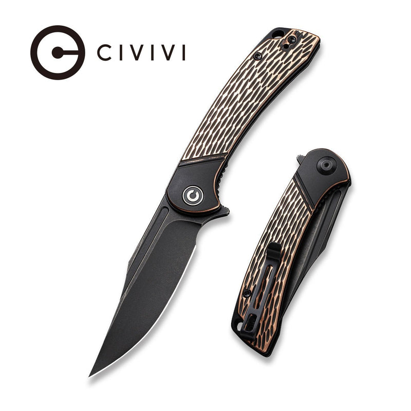 CIVIVI Dogma Flipper Knife Copper Handle (3.46" D2 Blade) C2014B