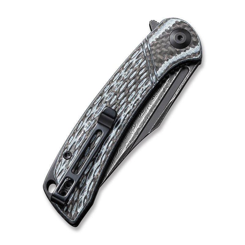CIVIVI Dogma Flipper Knife G10 And Carbon Fiber Handle (3.46" Damascus Blade) C2014DS-1