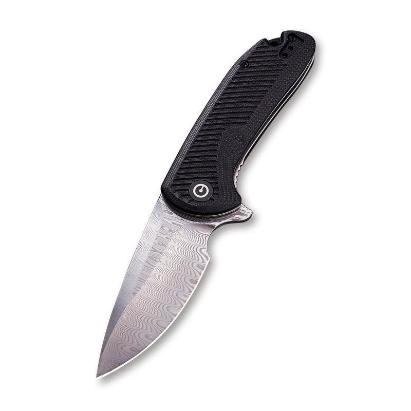 CIVIVI Durus Flipper Knife G10 Handle (3" Damascus Blade) C906DS