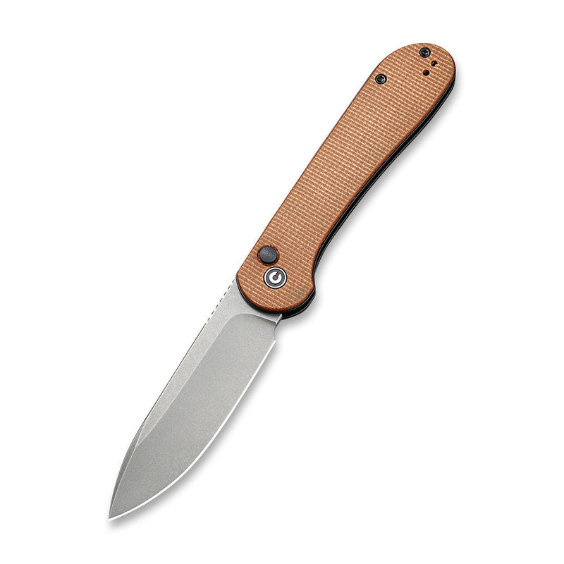 CIVIVI Elementum Button Lock Knife Micarta Handle (3.47" 14C28N Blade) C2103D