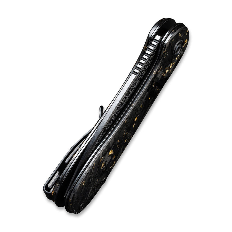 CIVIVI Elementum Flipper Knife Carbon Fiber Handle (2.96" Damascus Blade) C907C-DS1